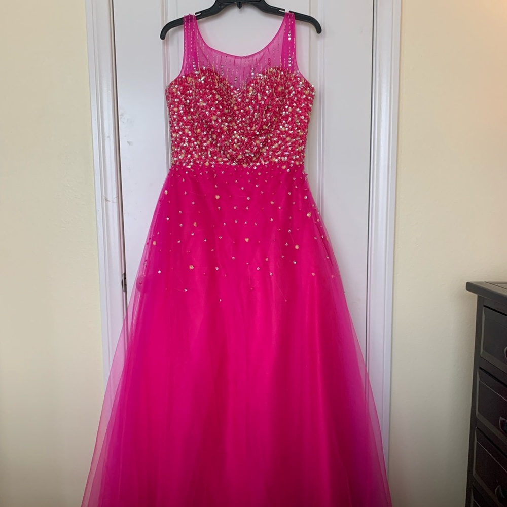 Poofy Pink Prom Dress